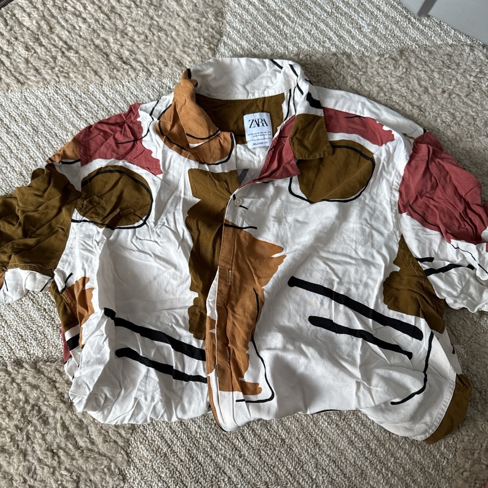 Zara Multicolor Relaxed Fit Shirt